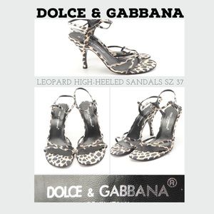 Dolce & Gabanna Leopard High Heeled Sandals